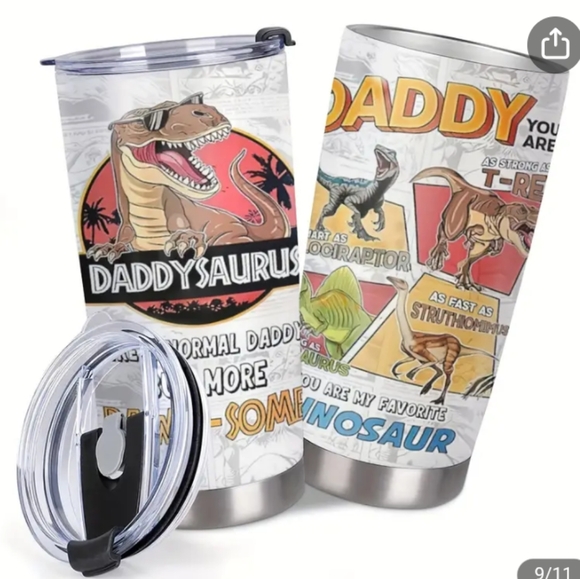 Other - Daddysaurus Hot & Cold 20 oz Travel Mug NWOT